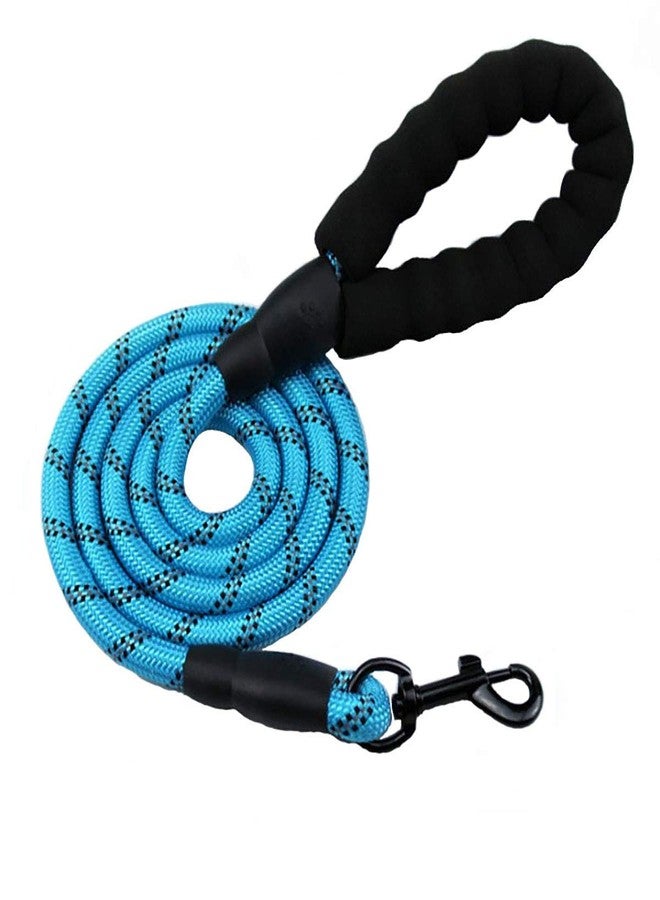 Sunglow 5 FT Strong Dog Leash with Comfortable Padded Handle and Highly Reflective Threads for Medium and Large Dogs (Blue) - Image 1