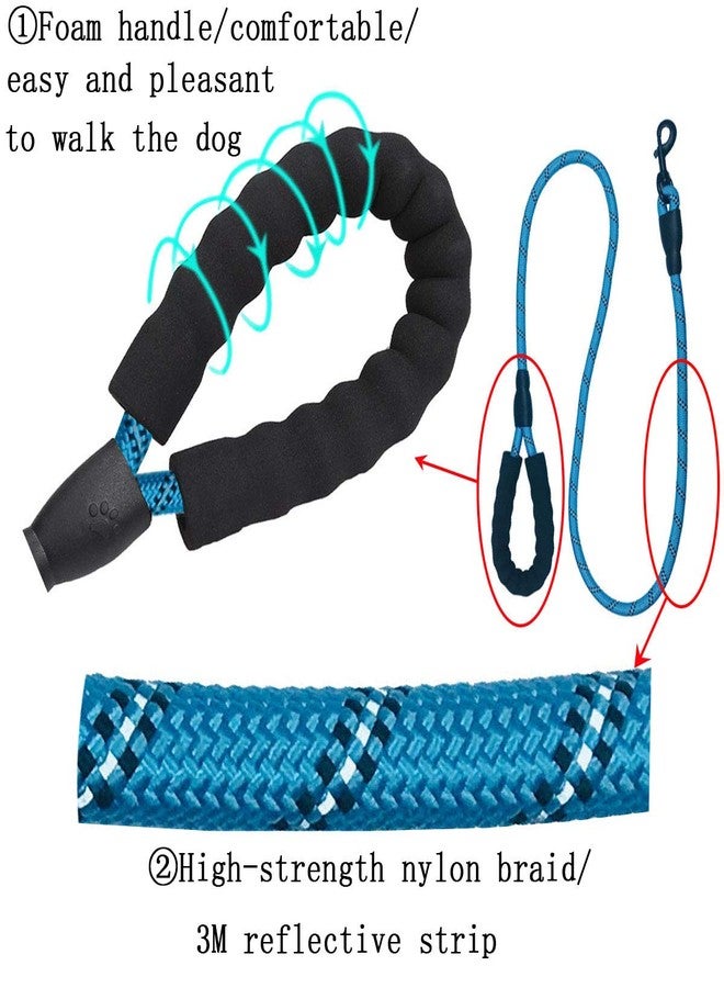 Sunglow 5 FT Strong Dog Leash with Comfortable Padded Handle and Highly Reflective Threads for Medium and Large Dogs (Blue) - Image 3