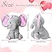 Zomiboo 3 Pieces Elephant Stuffed Animal 8 Inch Baby Stuffed Elephant Animal Plush Toy Gift Baby Girl Boys Bed Decor Cute Style - Image 2