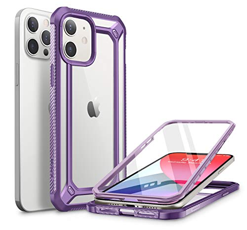 SupCase Unicorn Beetle EXO Pro Series Case for iPhone 12 / iPhone 12 Pro (2020 Release) 6.1 Inch, with Built-in Screen Protector Premium Hybrid Protective Clear Bumper Case (Purple) - Image 1