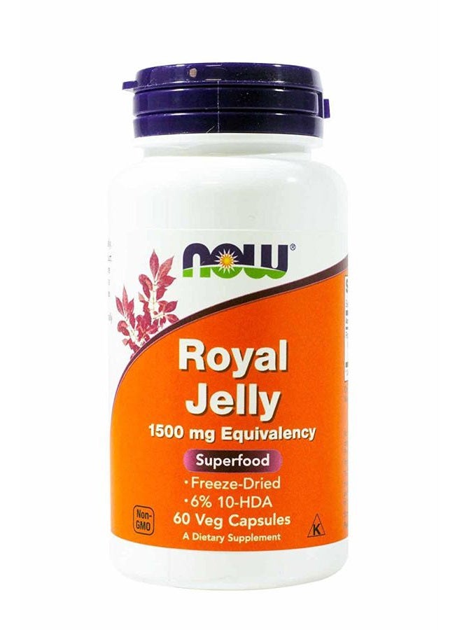Now Foods, Royal Jelly 1500mg, 60 Capsules - Image 1