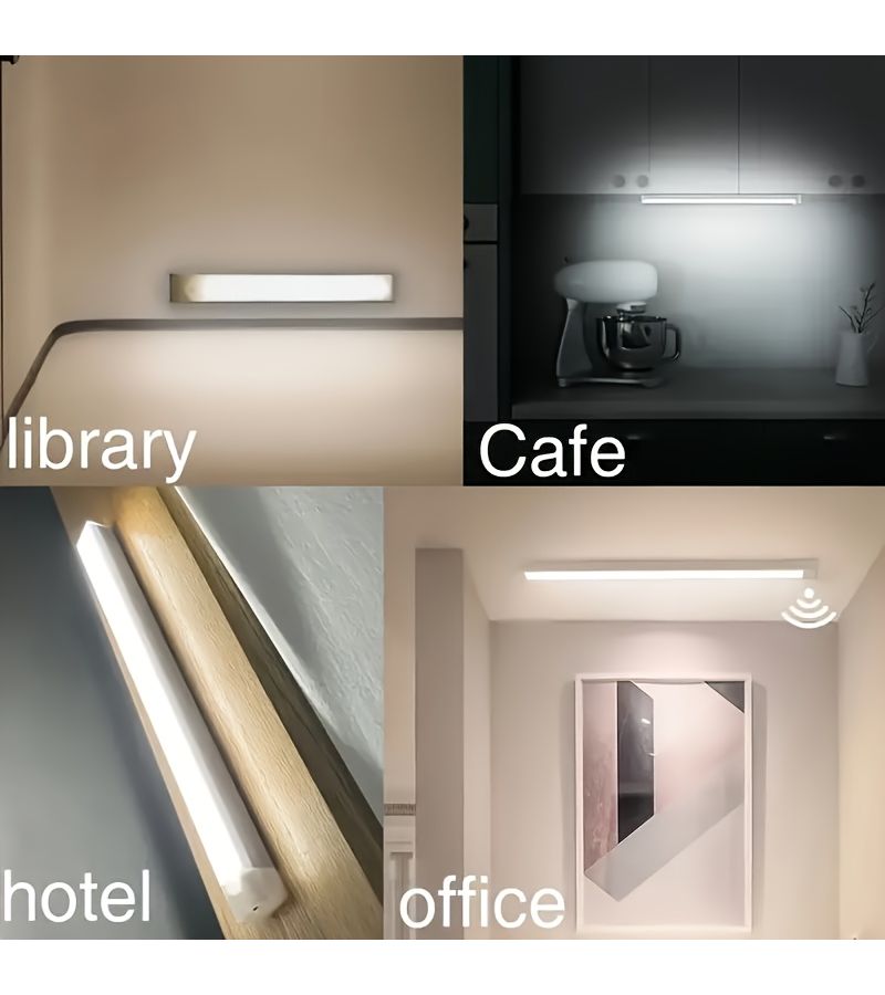 4 قطع من أشرطة إضاءة LED USB بطول 20 سم قابلة للتعديل، لون أبيض دافئ محايد، تركيب مغناطيسي - Image 4
