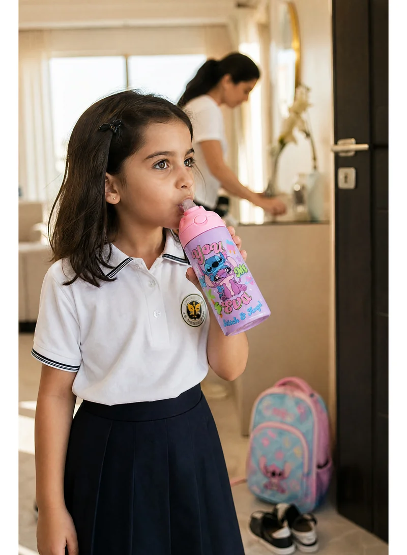 Disney Disney Stitch Toddler Stainless Steel Water Bottle 400ml | Kids Insulated Drink Bottle | Stitch & Angel Water Bottle