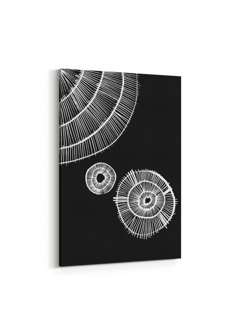 LOWHA Framed Canvas Wall Art Stretched Over Wooden Frame with Circles  Painting - Image 4