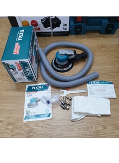 TOTAL Total 150MM (6") Air Sander – High-Speed Pneumatic Orbital Sander for Woodworking, Auto Body, Furniture & Metal Sanding – 10500 RPM with Multiple Air Connectors (EU/USA/Nitto/Italy)  - Image 4