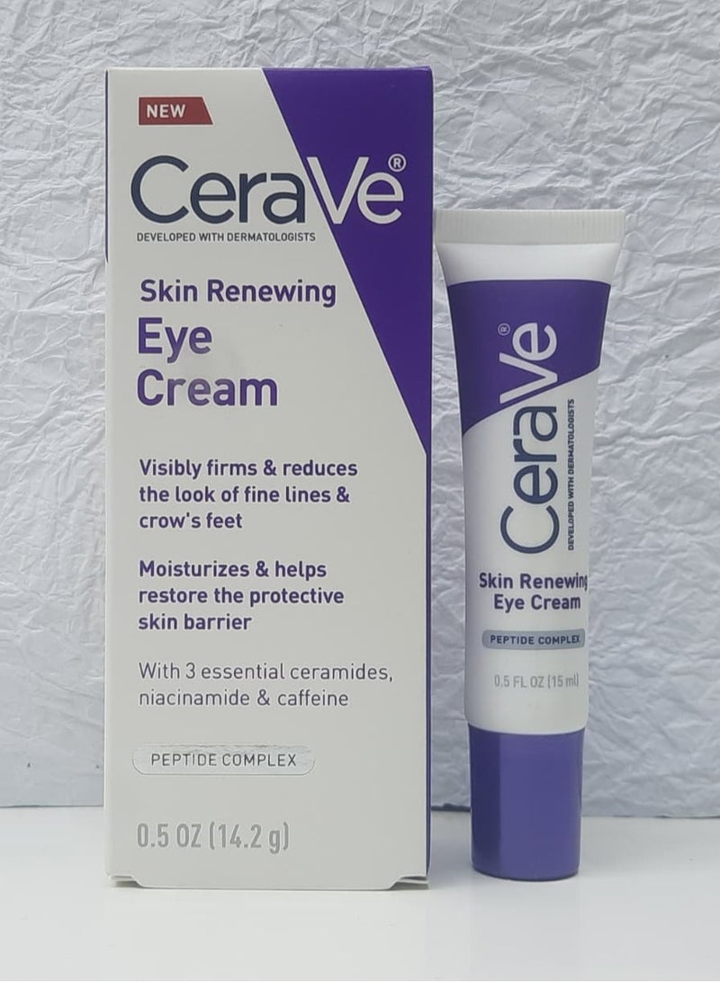 CeraVe Eye Cream for Wrinkles Under Eye Cream with Caffeine, Peptides