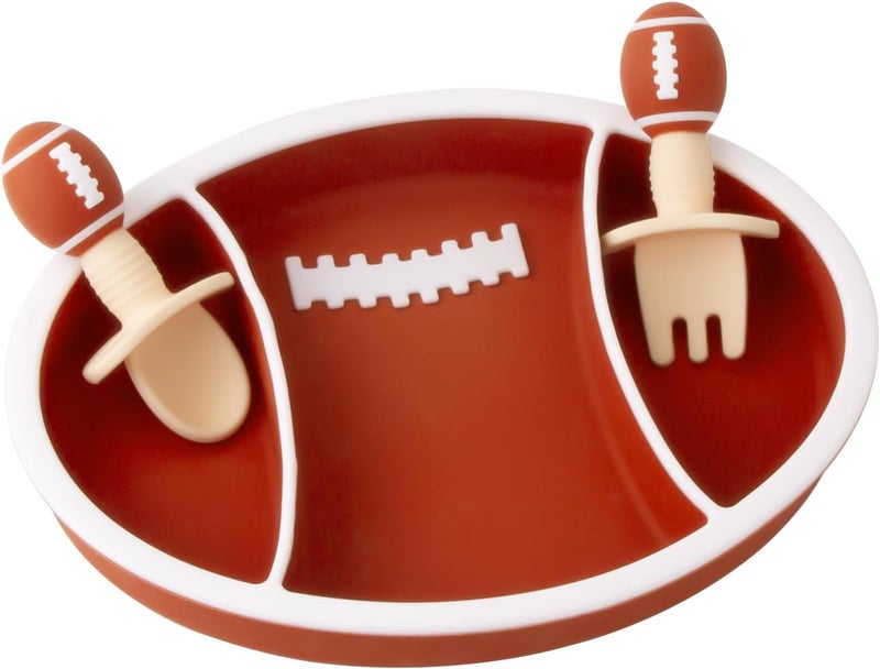 Linowos Toddler Plates Silicone Baby Divided Suction Plate Dish for Toddler Kids Self Feeding BPA Free Dishwasher and Microwave Safe - Image 1