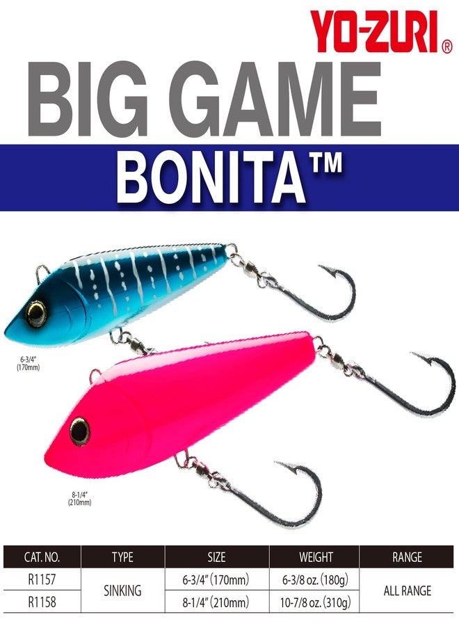 DUEL Yo-Zuri R1158-COB Bonita Trolling Sinking Lure, Orange/Black, 210mm 8-1/4" - Image 2