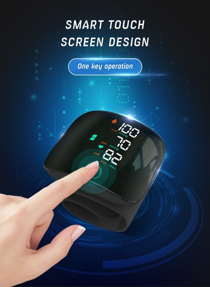 Halamine Digital Blood Pressure Monitor , Wrist Blood Pressure Machine, Adjustable Cuff, Detector 2x99 Readings Memory, Large Display Voice - Image 5