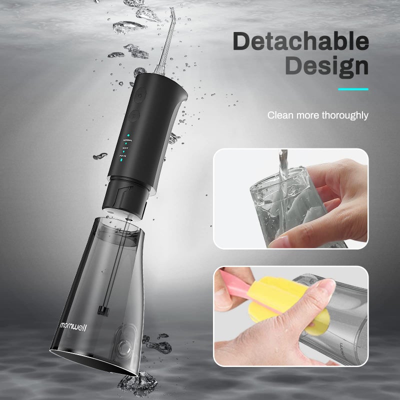 Mornwell Water Flossers for Teeth, 300ML Cordless Water Flosser, Mornwell 3s Pressure Crescendo Oral Irrigator, Professional Rechargeable Portable Water Flosser - Image 4