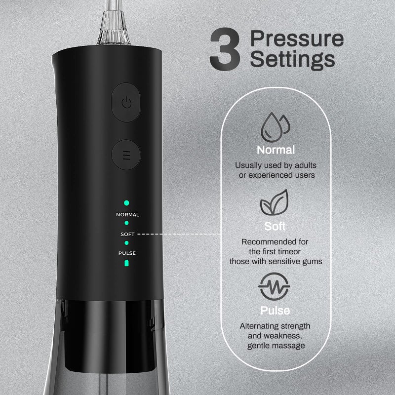 Mornwell Water Flossers for Teeth, 300ML Cordless Water Flosser, Mornwell 3s Pressure Crescendo Oral Irrigator, Professional Rechargeable Portable Water Flosser - Image 3