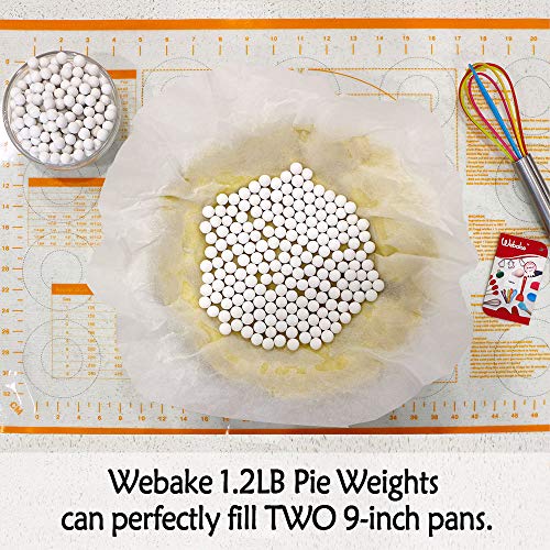Webake 10mm Ceramic Pie Weights with Cotton Bags, Over 600 Beads Enough for 2 Pie Crusts, up to 1.6LB, Reusable Pie Weights for Baking, Natural Ceramic Baking Beans - Image 4