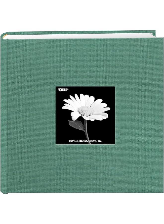 The Bros Fabric Frame Cover 200 Pockets Hold 4X6 s, Medium, Tranquil Aqua - Image 1