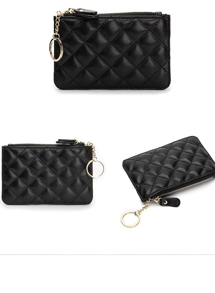 Loquat Small Fragrance Soft Face Purse Black 