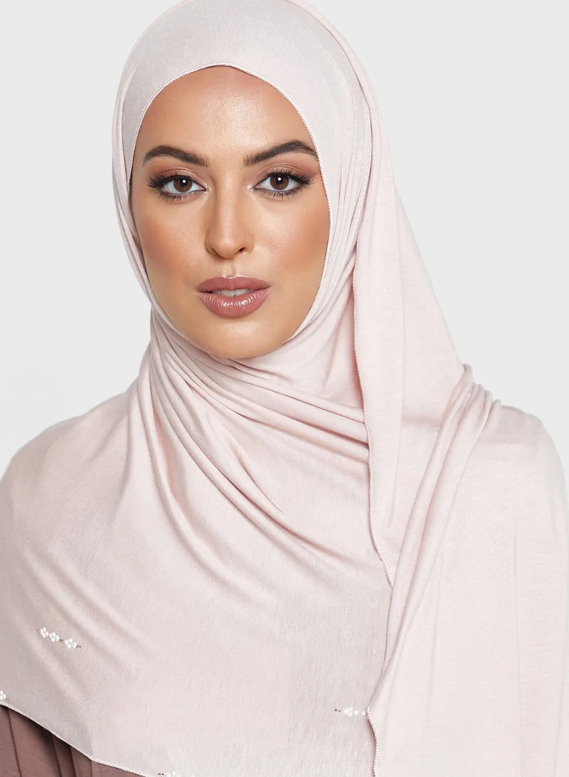 KASHKHA Jersey Hijab With Stone Work