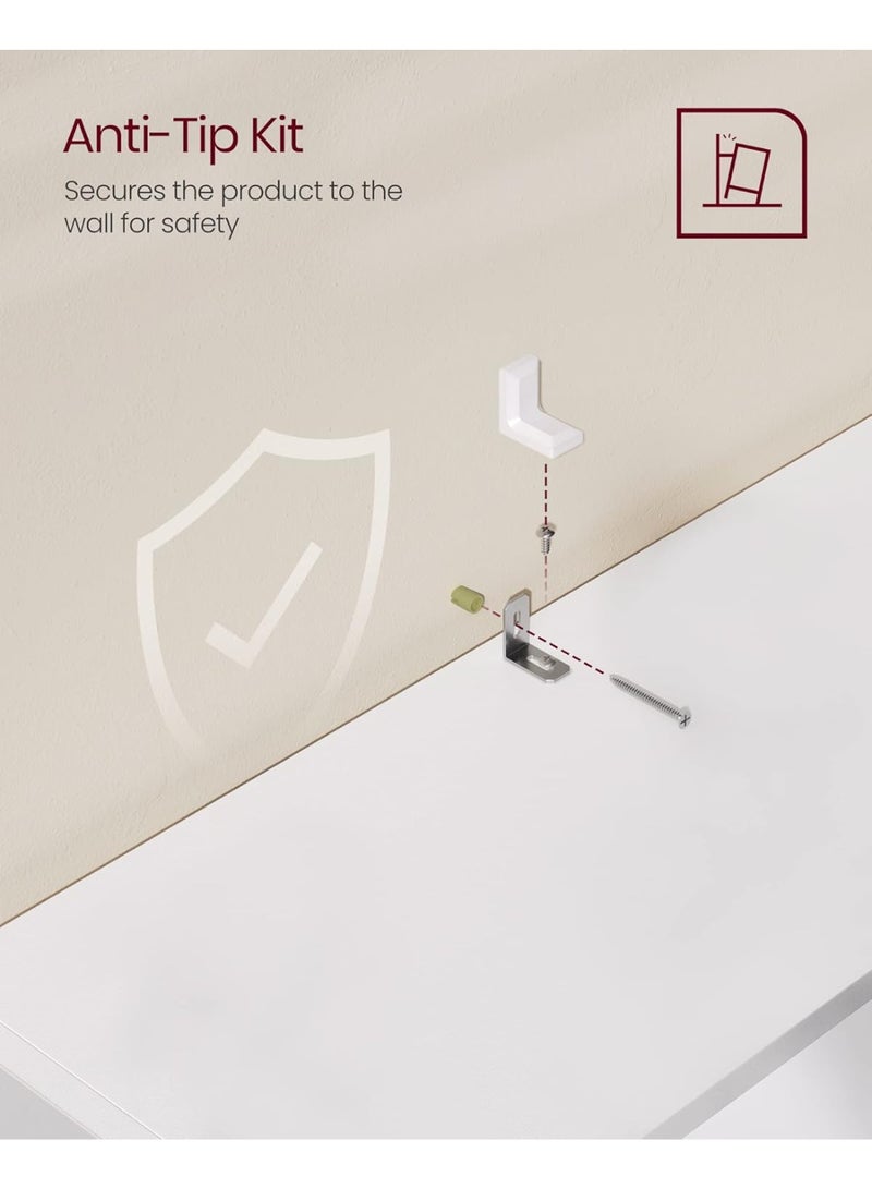 تشولوفز رفوف كتب وخزانات كتب مكونة من 5 طبقات، رفوف عرض أرضية، رفوف تخزين بارتفاع 134 سم، أثاث منزلي للمكتب المنزلي، غرفة المعيشة، غرفة النوم، وحدة أرضية - Image 5