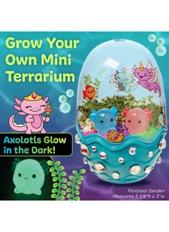 Creativity for Kids Mini Garden: Axolotl Terrarium - Stem Science Kit For Kids, Axolotl Arts And Crafts For Kids, Kids Gifts Stocking Stuffers And Diy Girls Toys Age 6-8+  - Image 2