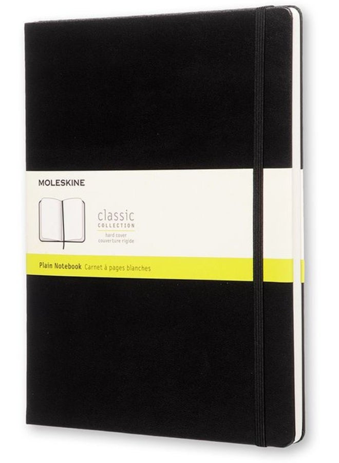 MOLESKINE XL Notebook Plain Pages Black Hard Cover 240 Pages - Image 1
