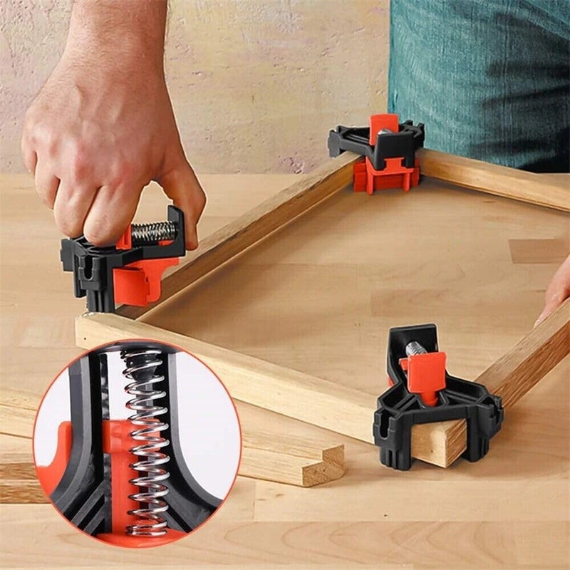 NIKTION 90 Degree Angle Clamps, Woodworking Corner Clip, Right Angle Clip Fixer, Set of 4 Clamp Tool with Adjustable Hand Tools - Image 3