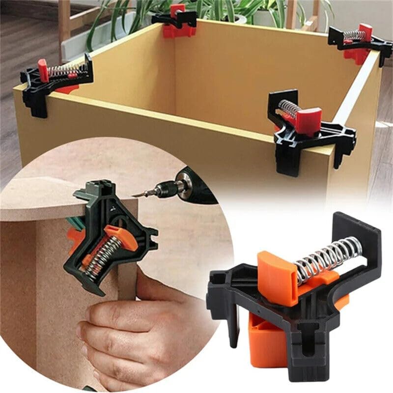 NIKTION 90 Degree Angle Clamps, Woodworking Corner Clip, Right Angle Clip Fixer, Set of 4 Clamp Tool with Adjustable Hand Tools - Image 4