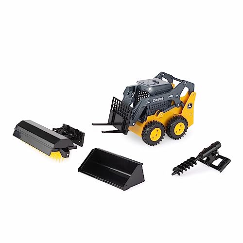 John Deere TOMY Big Farm John Deere 318G Skid Steer Toy Set 116 Scale Construction Toys with Unique Interchangeable Accessories Toddler Outdoor Toys Ages 3 Years and Up - Image 1