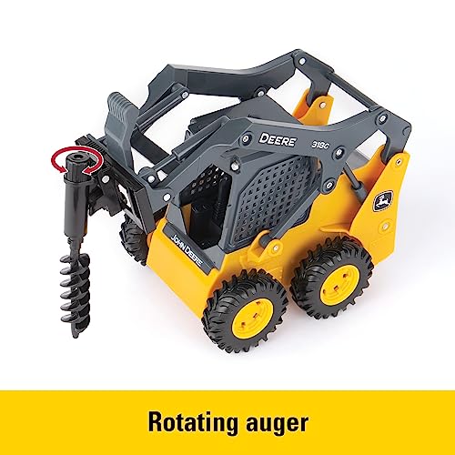 John Deere TOMY Big Farm John Deere 318G Skid Steer Toy Set 116 Scale Construction Toys with Unique Interchangeable Accessories Toddler Outdoor Toys Ages 3 Years and Up - Image 5