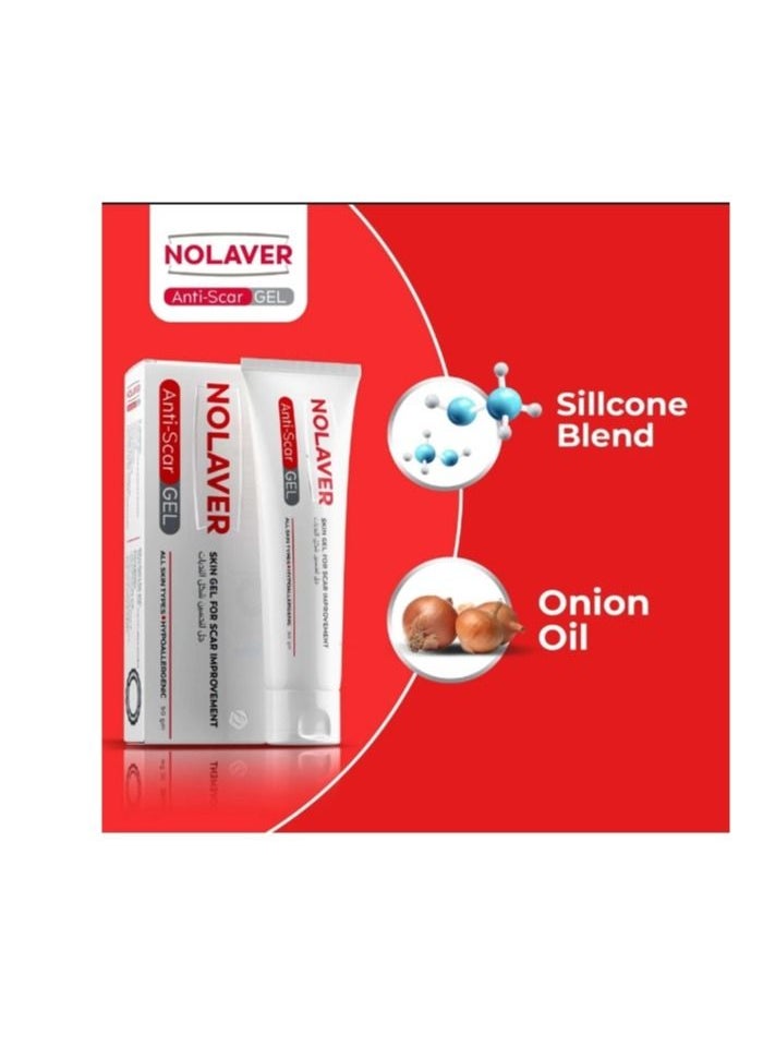 Nolaver - Anti-Scar Gel For Skin Scar Improvement - 50gm - Image 1