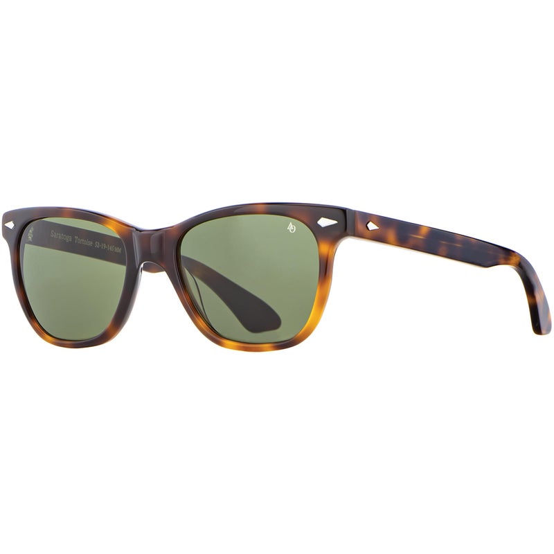AO Saratoga Sunglasses Tortoise Calobar Green AOLite Nylon Lenses 5219145