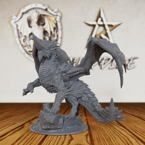 AUSPDICE 28mm Unpainted Blue Dragon Miniature for DND RPG Tabletop Fantasy Games Customizable HandPaint Ready Figure for TRPG Campaigns and Collectors Fantasy Dragon ModelAS04 - Image 5