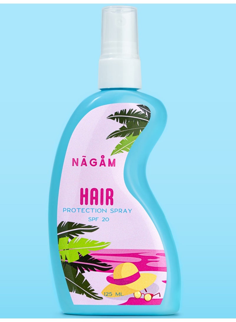 Nagam Sun Hair Protection Spray – UV & Heat Protection, Hydrating Anti-Dryness Mist – 125 ml - Image 1