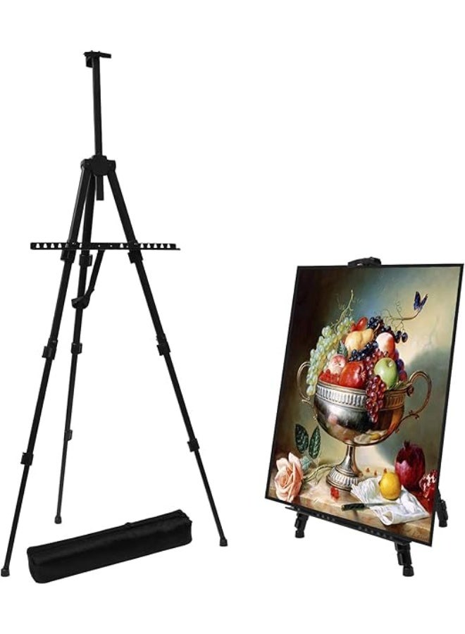 Smart Artist Easel Stand, Extra Thick Aluminum Metal Tripod Display Easel 17 to 56 Inches Adjustable Height with Portable Bag for Floor/Table-Top Drawing and Displaying By Smart For Art - Image 1
