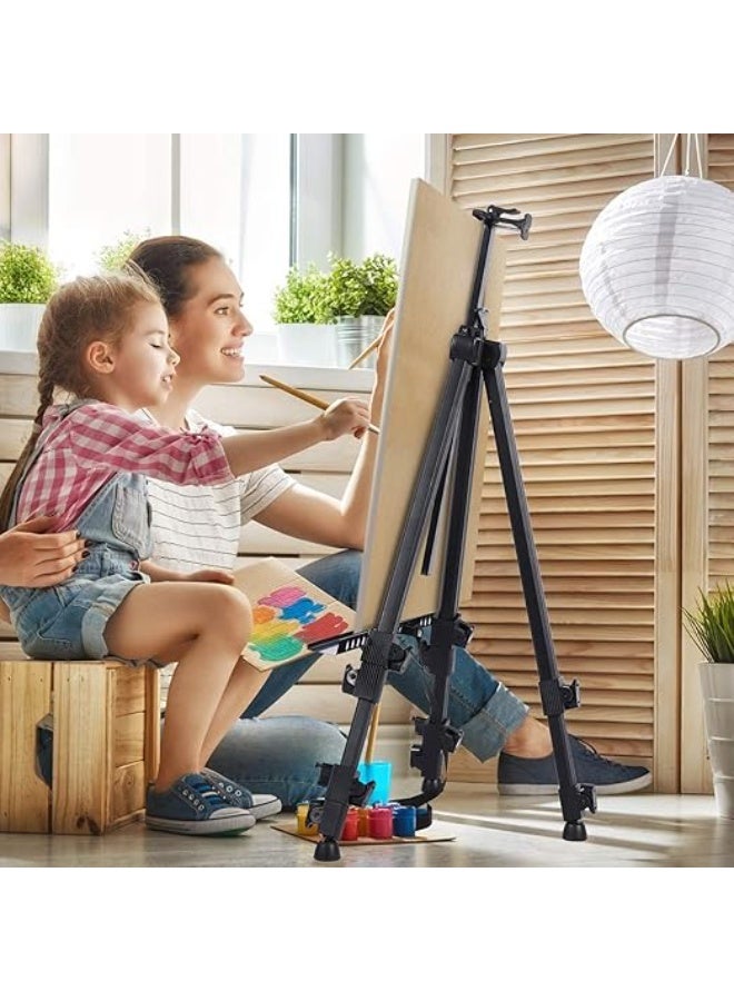 Smart Artist Easel Stand, Extra Thick Aluminum Metal Tripod Display Easel 17 to 56 Inches Adjustable Height with Portable Bag for Floor/Table-Top Drawing and Displaying By Smart For Art - Image 2