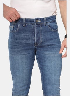 WHITE RABBIT Slim Fit Heather Dark Blue Jeans  - Image 5