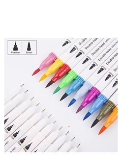 Hot Sale Journal Planner Colored Fine Point Markers Drawing Coloring Brush Pens Sets Custom Dual Tip Art Markers .36 colors  - Image 2