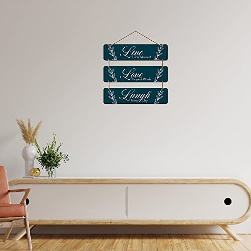 Artvibes Live Love Laugh Printed Wooden Wall Hanging | Quotes Decor Item | Wall Accent | Office Wall Decoration Items | Inspirational Quotes Wall Art | Mdf Wall Decoration | Gift Items (WH_5306N) - Image 4