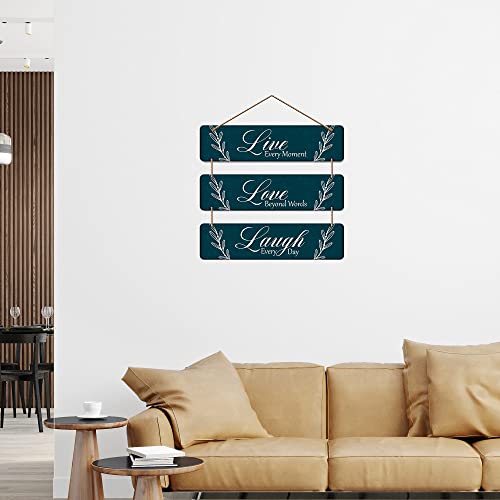 Artvibes Live Love Laugh Printed Wooden Wall Hanging | Quotes Decor Item | Wall Accent | Office Wall Decoration Items | Inspirational Quotes Wall Art | Mdf Wall Decoration | Gift Items (WH_5306N) - Image 2