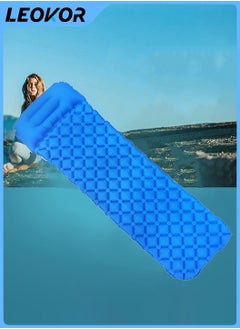 LEOKOR Camping Sleeping Bag Pad,Inflatable Camping Mattress for Travel,Portable Waterproof Air Cushion Sleeping Pad,for Backpacking,Hiking,Travel(Blue)  - Image 1
