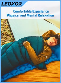 LEOKOR Camping Sleeping Bag Pad,Inflatable Camping Mattress for Travel,Portable Waterproof Air Cushion Sleeping Pad,for Backpacking,Hiking,Travel(Blue)  - Image 4