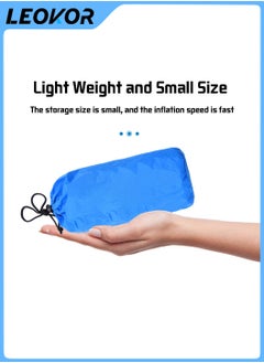 LEOKOR Camping Sleeping Bag Pad,Inflatable Camping Mattress for Travel,Portable Waterproof Air Cushion Sleeping Pad,for Backpacking,Hiking,Travel(Blue)  - Image 5