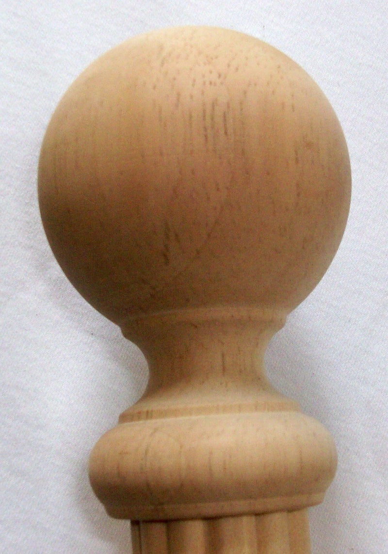 Finial Wood Ball Pair Unfinished 138