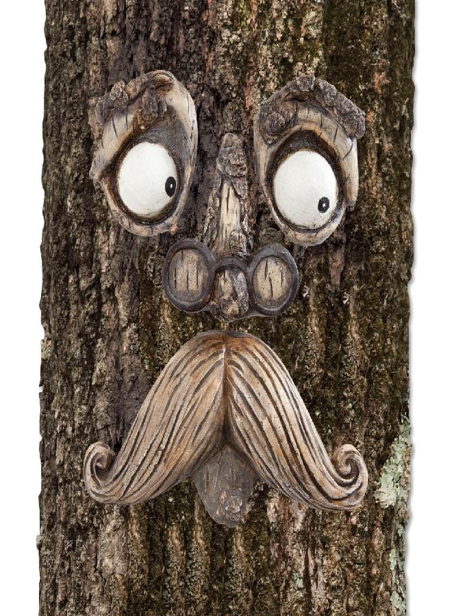 Bits and Pieces - 'Old Man' Tree Hugger - Yard Decorations - Whimsical Tree Sculpture - Garden Decoration - Garden Peeker Yard Art - Image 1