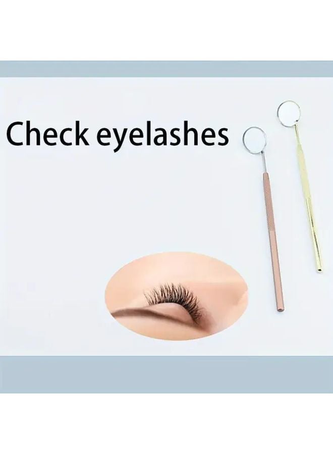 Black Stainless Steel Detachable Eyelash Extension Mirror Compact Cosmetic Tool - Image 4