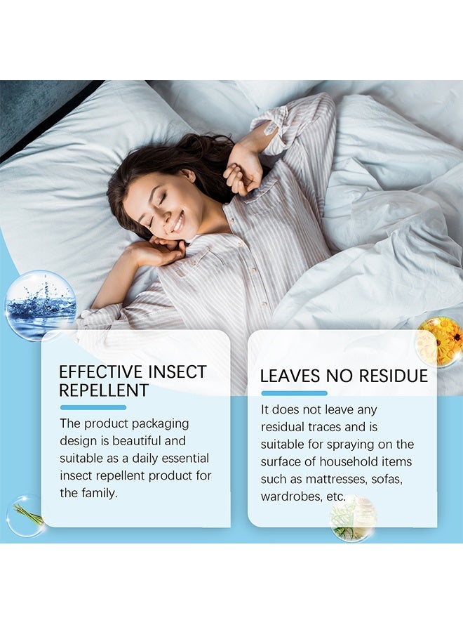 JUE FISH 120ml Bed Bugs Killer Spray, Low Odor Roach & Fly Killer Spray, Plant-Based Actives Kill Insects & Bugs on Contact, Non-Greasy, Repellent Indoor flea moth bugs bed bugs, No Stains, Fresh Scent - Image 2