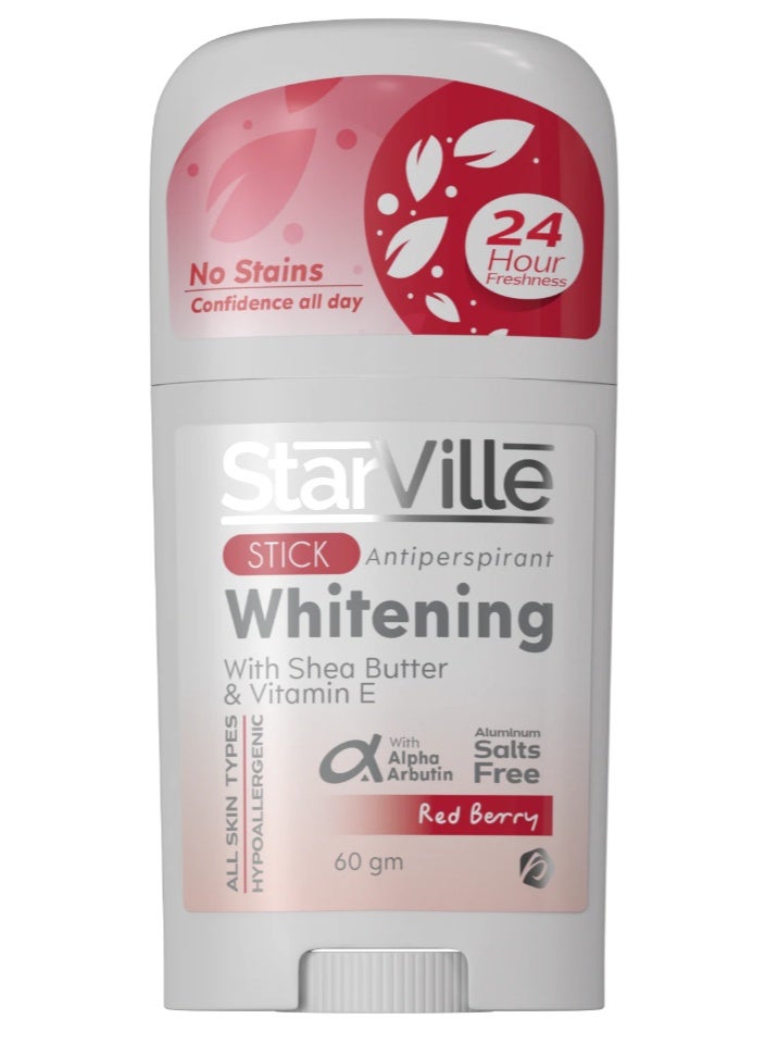 Whitening Stick Red Berry (60 ml) Deodorant – Brightens & Freshens – Long-Lasting Protection