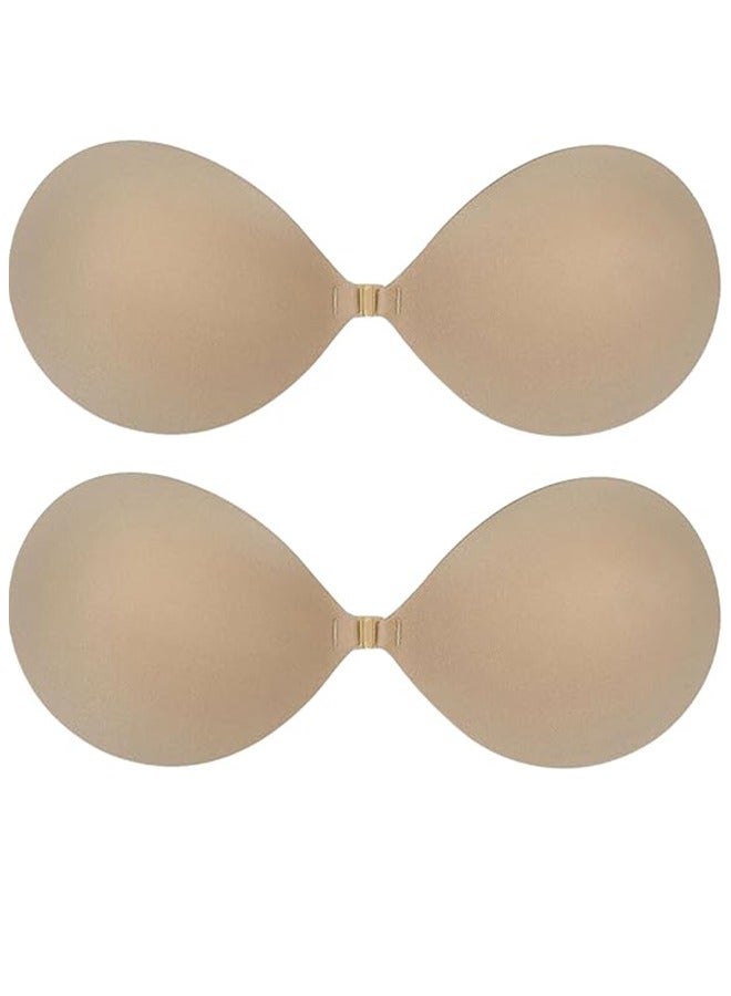 Jomo Store Push Up Self Adhesive Silicone Bra – Strapless, Invisible, Breathable, Front Closure for Backless Dresses - Image 1