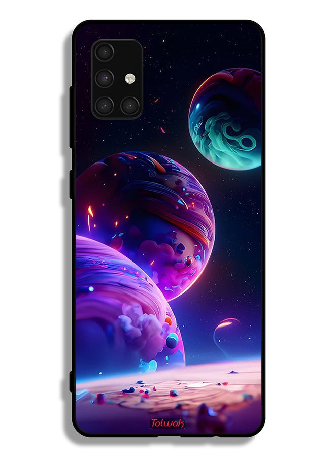 Tolwak Samsung Galaxy A71 4G Protective Case Cover Planet Pattern - Image 1