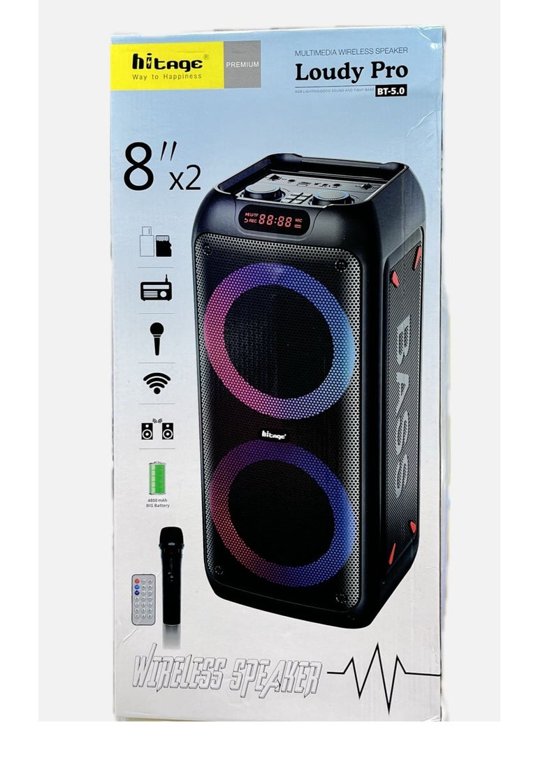 HITAGE LOUDY pro Multimedia Wireless Speaker with Wireless Mic - Image 2