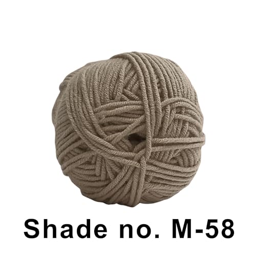 VCR 4ply New Dull Yarn, 100 Grams Hank, 190 Meters Length, Acrylic Ball for Crochet and Knitting, Soft Crosia Threads, Pack of 1 Yarn, Suitable for DIY Crafts - Image 2