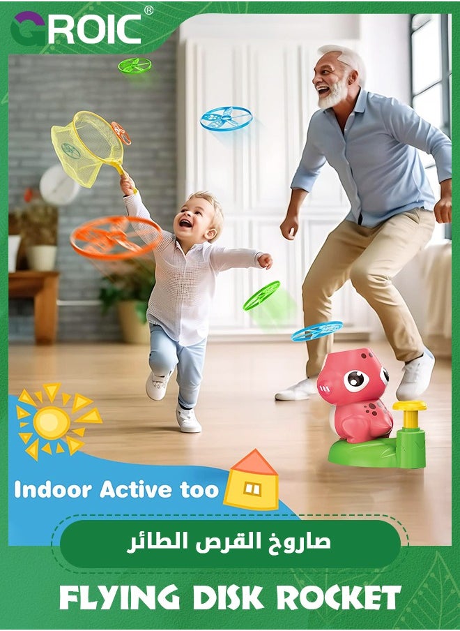 GROIC Outdoor Toys, Flying Disk Rocket Launcher, Yard Games for Kids Toddlers, Outside Toys,Catching Games, Fun Gift Idea for Birthday, Party, Family Fun  - Image 5