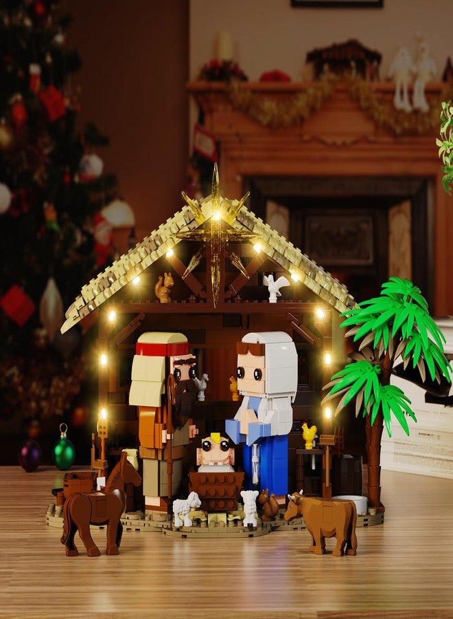 Vonado Jesus Building Block Set, The Nativity Set,Compatible with Lego,Jesus Building Toy of Faith Series, Bible Story Jesus Figures with LED Light, Christmas, Christian Gift for Adults and Kids (1000 PCS) - Image 5